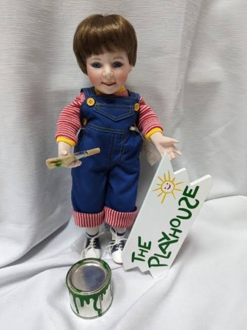 Cindy’s Playhouse Pals, Ryan With Paint Can Porcelain Boy Doll, Edwin M. Knowles